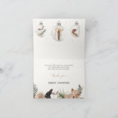 居心地の良いクリスマスベビーシャワーサンキューカード サンキューカード (内部)