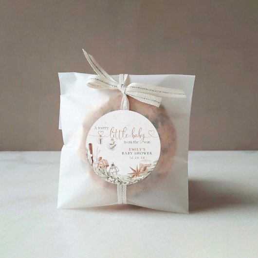 居心地の良いクリスマスベビーシャワーシール ラウンドシール