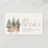 居心地の良いクリスマスベビーシャワー詳細エンクロージャカード エンクロージャーカード (正面)