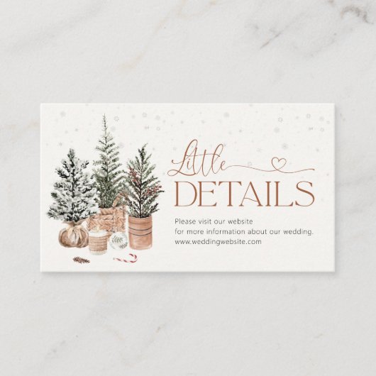 居心地の良いクリスマスベビーシャワー詳細エンクロージャカード エンクロージャーカード (正面)