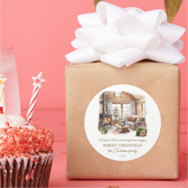 居心地の良いクリスマスホームフパーソナライズされたァレス ラウンドシール