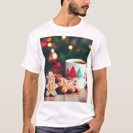居心地の良いクリスマスマグとクッキー – ホリデー コンフォート デザイン Tシャツ