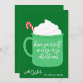 居心地の良いクリスマスマグフォトクリスマスカード シーズンカード (正面/裏面)