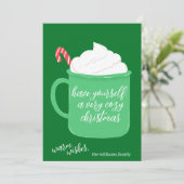 居心地の良いクリスマスマグフォトクリスマスカード シーズンカード (スタンド正面)