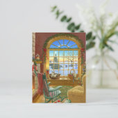 居心地の良いクリスマスリビングルーム シーズンポストカード (スタンド正面)