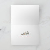 居心地の良いクリスマス暖炉フォトグリーティングカード シーズンカード (内部)