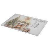 居心地の良いクリスマス暖炉 カッティングボード (角)