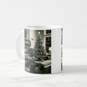 居心地の良いクリスマス暖炉 コーヒーマグカップ (正面左)