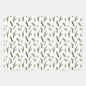 居心地の良いクリスマス暖炉、プレゼント&ツリーズホリデー ラッピングペーパーシート (正面3)