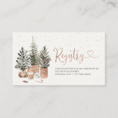 居心地の良いクリスマス赤ちゃんシャワーレジストリのエンクロージャカード エンクロージャーカード (正面)