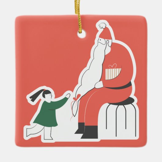 居心地の良いクリスマス オブジェ セラミックオーナメント (正面)