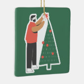 居心地の良いクリスマス オブジェ セラミックオーナメント (右)