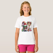 居心地の良いクリスマス・ノームアート - フェスティブホリデー Tシャツ (正面フル)
