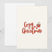 居心地の良いクリスマス:ホットココア&ミッテンデザイン シーズンカード (正面/裏面)