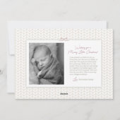 居心地の良いクリスマス 5x7" 写真付き誕生報告カード シーズンカード (裏面)