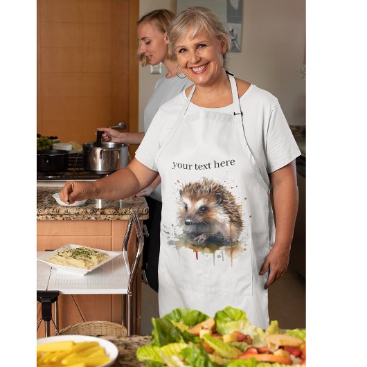 居心地の良いクリッター:ハリネズミの水色カスタム、 エプロン