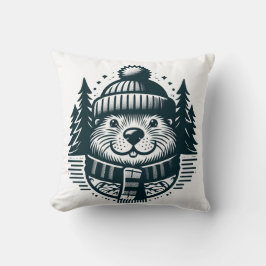 居心地の良いクリッター:究極の愛らしいビーバー枕 クッション