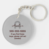 居心地の良いクロチェットスイカフルーツエステティックモノグラム キーホルダー (裏面)