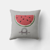 居心地の良いクロチェットスイカフルーツエステティックモノグラム クッション (裏面)