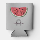 居心地の良いクロチェットスイカフルーツエステティックモノグラム 缶クーラー (正面)