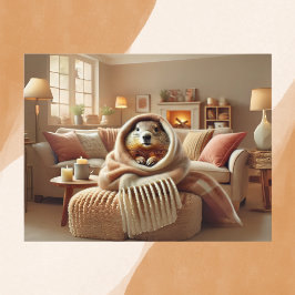 居心地の良いグラウンドホッグの冬の暖かさ ポストカード