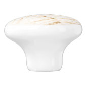 居心地の良いケーブルニットのセーターのボタン素朴な茶色のクリーム セラミックノブ (側面)