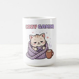 居心地の良いゲーマーマグカップ - かわいいゲーム猫 楽しいゲーマー コーヒーマグカップ