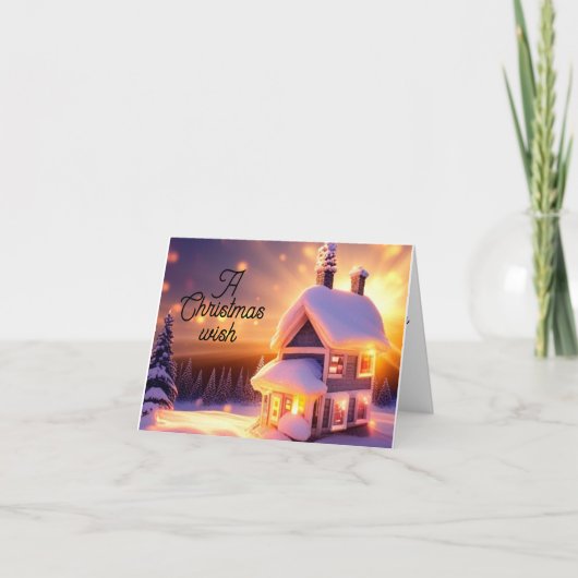 居心地の良いコテージクリスマスカード カード (正面)