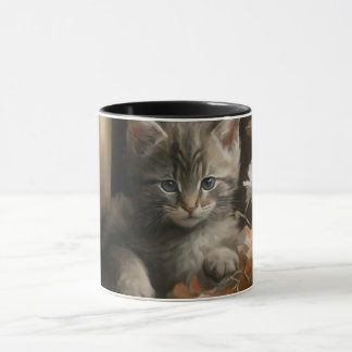 居心地の良いコーナー虎猫子猫 マグカップ