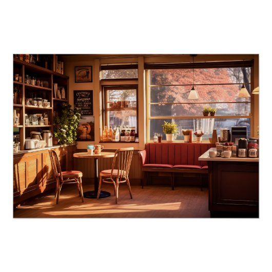 居心地の良いコーヒーショップ ポスター (正面)