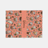 居心地の良いコーヒーリラックスブランケット フリースブランケット (正面(横))