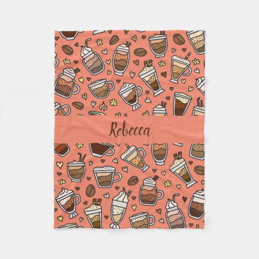 居心地の良いコーヒーリラックスブランケット フリースブランケット (正面)