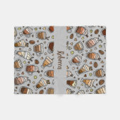 居心地の良いコーヒーリラックスブランケット フリースブランケット (正面(横))