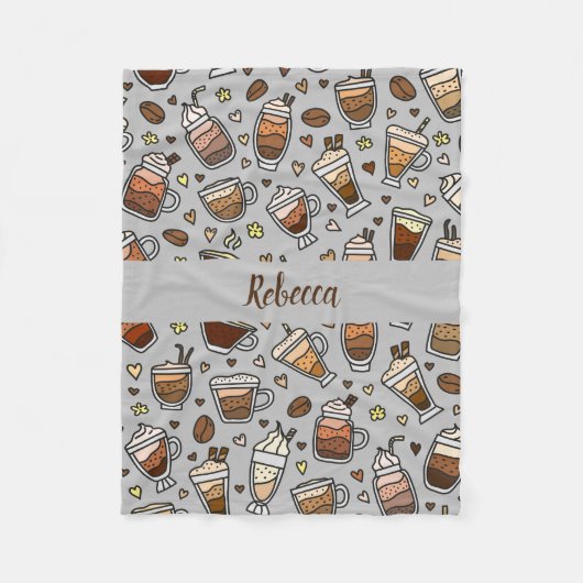 居心地の良いコーヒーリラックスブランケット フリースブランケット (正面)