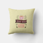 居心地の良いコーヒー愛好家の枕 – 素朴カフェVibes クッション (裏面)