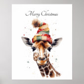 居心地の良いサファリクリスマスカスタム ポスター (正面)