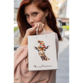 居心地の良いサファリクリスマスカスタム ミディアムペーパーバッグ