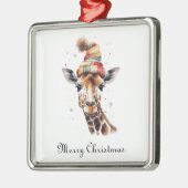 居心地の良いサファリクリスマスカスタム メタルオーナメント (左)