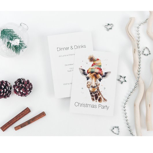 居心地の良いサファリクリスマスカスタム 招待状