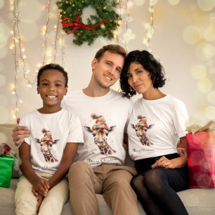 居心地の良いサファリクリスマスカスタム Tシャツ