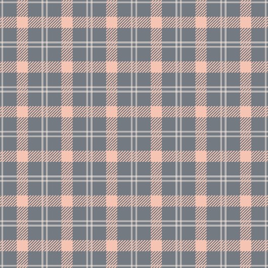 居心地の良いサンゴとグレーのホームデコール用の格子毛布 フリースブランケット