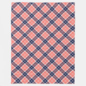 居心地の良いサンゴと海軍の毛布の彼のための完璧なギフト フリースブランケット (正面)