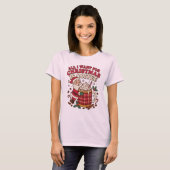 居心地の良いサンタのクリスマスコーヒーのひととき Tシャツ (正面フル)