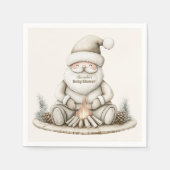 居心地の良いサンタ冬のベビーシャワー スタンダードカクテルナプキン (正面)