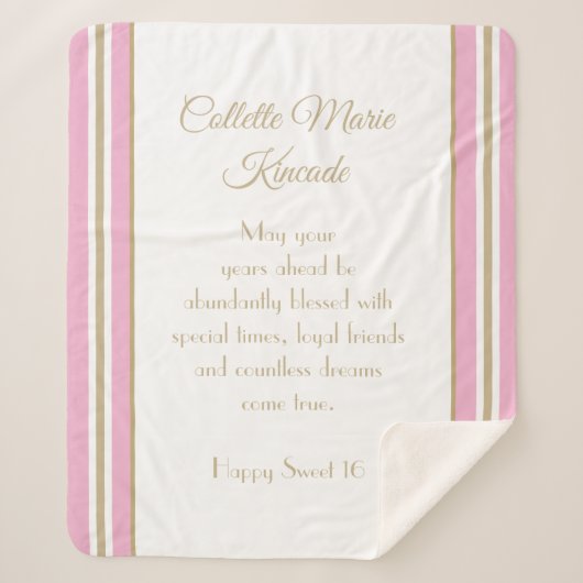 居心地の良いシェルパギフト！甘ユニークい16毛布 シェルパブランケット (正面)