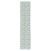 居心地の良いスカーフ模様のクリスマスドッグ ショートテーブルランナー (正面)