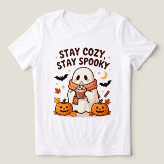居心地の良いスプーキーな可愛いお化けのハロウィンTシャツ トライブレンドTシャツ