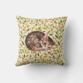 居心地の良いスリーピーキットンウォーターカラーフローラ クッション (裏面)