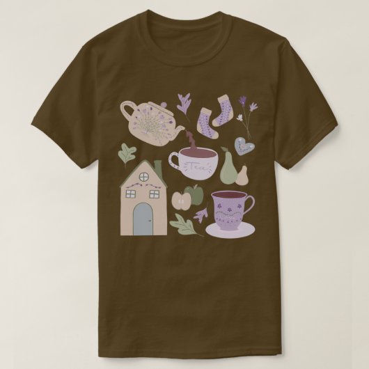 居心地の良いティータイム1 Tシャツ (デザイン正面)