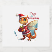 居心地の良いドラゴンフライ・クリスマス スパークリングワインラベル (シングルラベル)